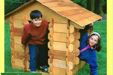 BUILDER BOARDS, a playhouse kids build themselves