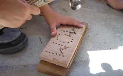 PROJECT: MAKING THE MOM OR DAD SIGN WITH NAIL LETTERING