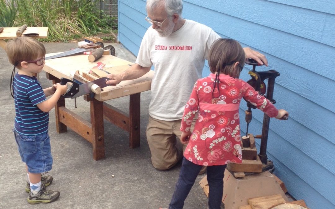 Kids and the Hand Operated Drill Press